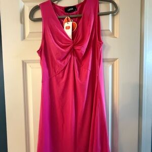 Cider Fuchsia Twist-Front Mini Dress